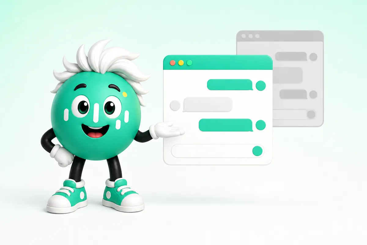 zep presenting its own branded chat next to a pale generic chat window